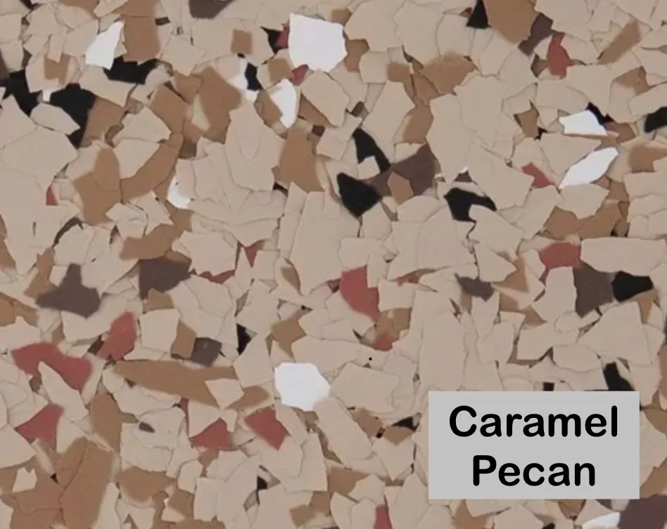Caramel Pecan flake color blend