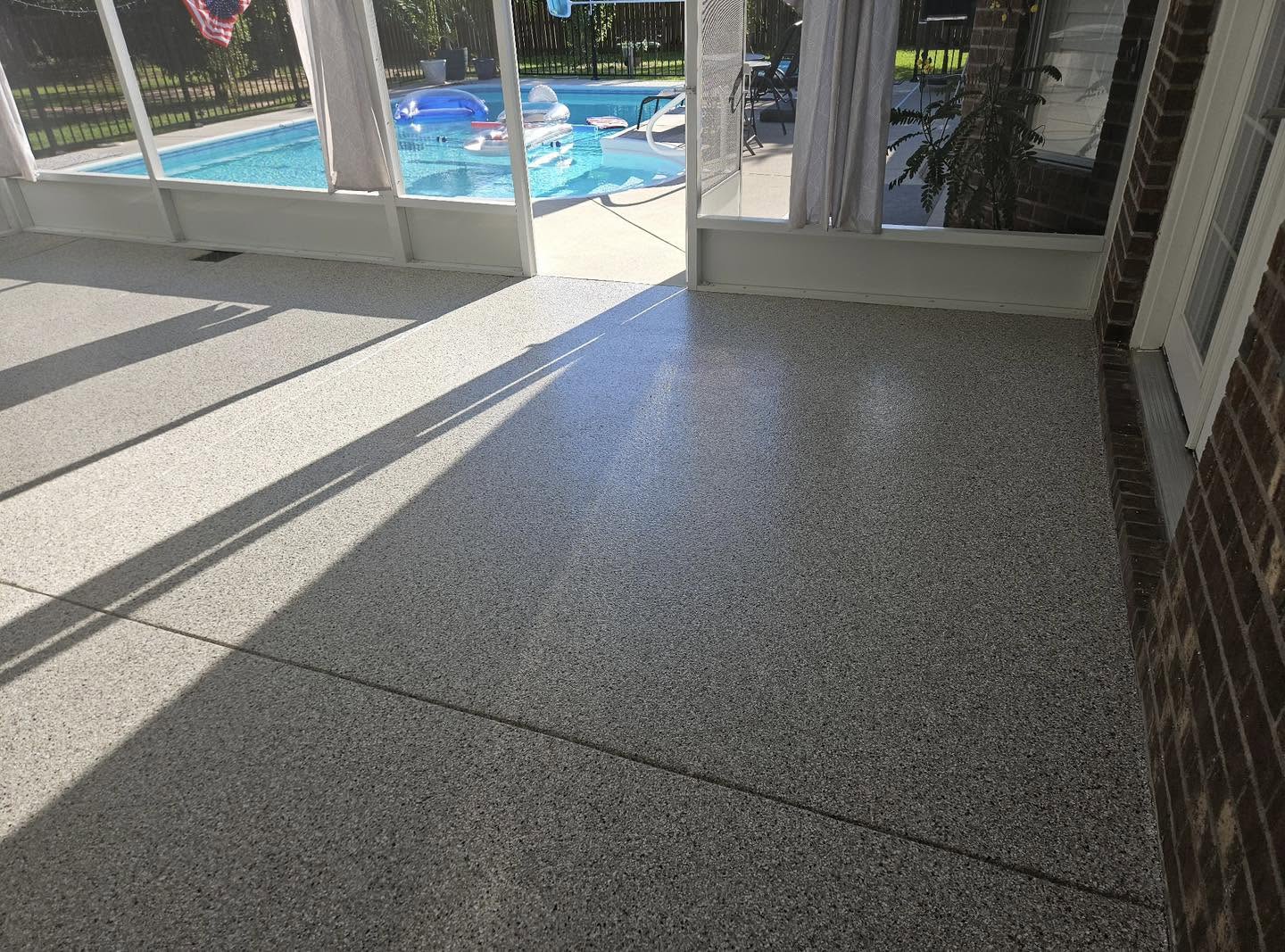 Sunrooms concrete coating