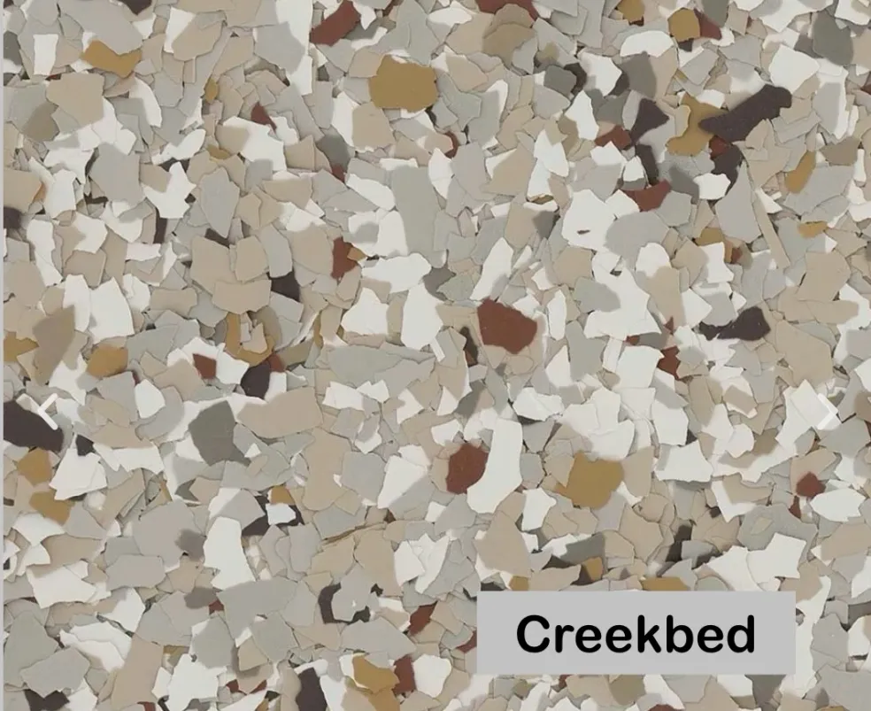 Creekbed flake color blend