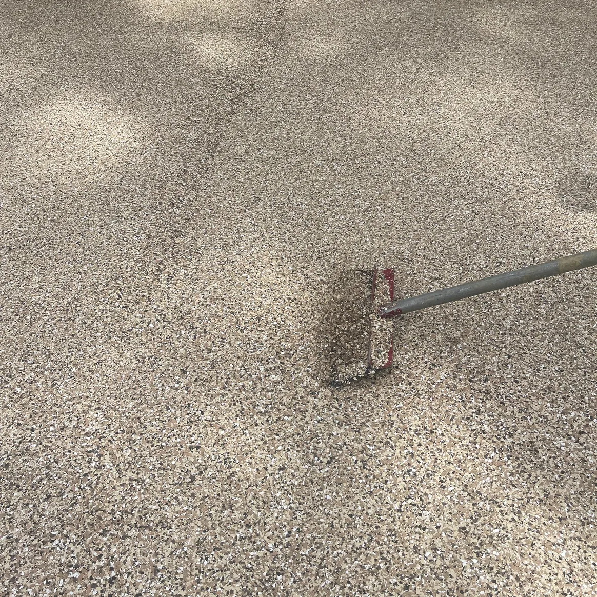 Scraping the flake to a consistent texture